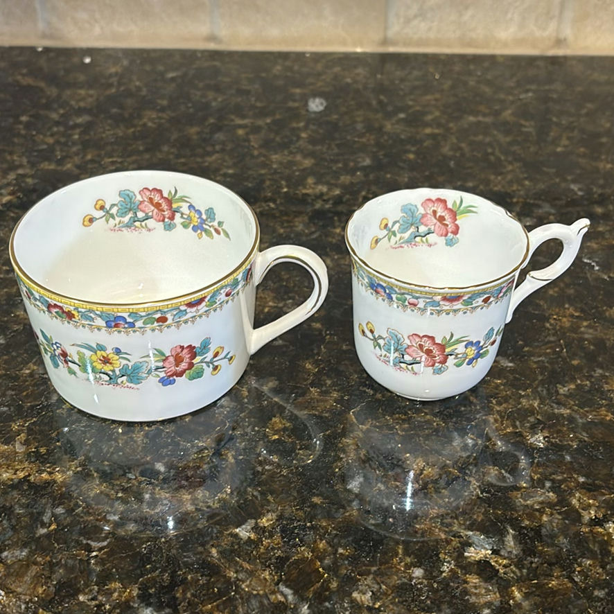 Assorted Ceramic Dishware with Floral Plates, Cups, and Decorative Bowls - image 8 of 14