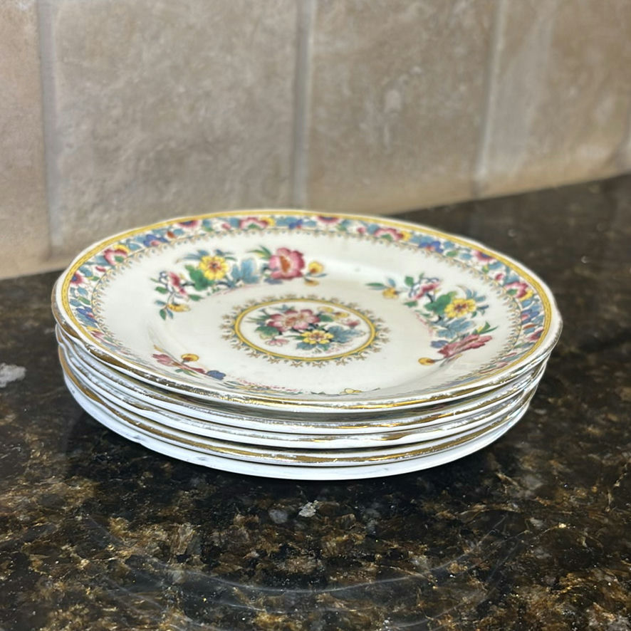 Assorted Ceramic Dishware with Floral Plates, Cups, and Decorative Bowls - image 7 of 14
