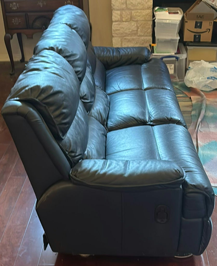Three-Seat Leather Reclining Sofa - image 1 of 10