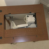 Singer Sewing Machine in Wooden Cabinet Table - thumbnail 2 of 4