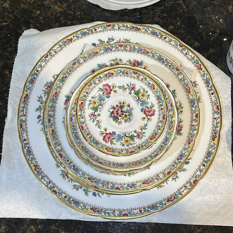 Assorted Ceramic Dishware with Floral Plates, Cups, and Decorative Bowls - image 2 of 14
