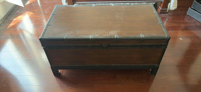 Wooden Storage Trunk with Fabric Storage Bins - Image 1 of 6