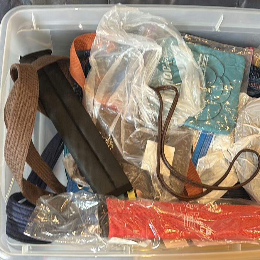 Assorted Reusable Tote Bags and Fabric Straps - image 4 of 4