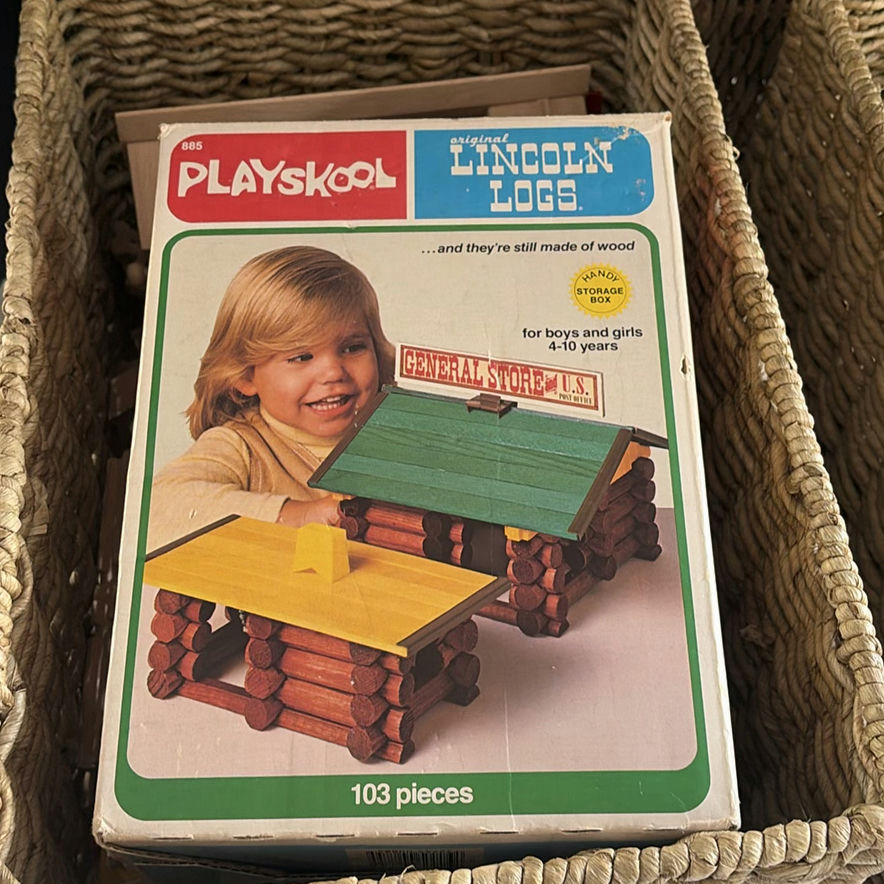 Two Wicker Storage Baskets with Children's Toys - image 3 of 5