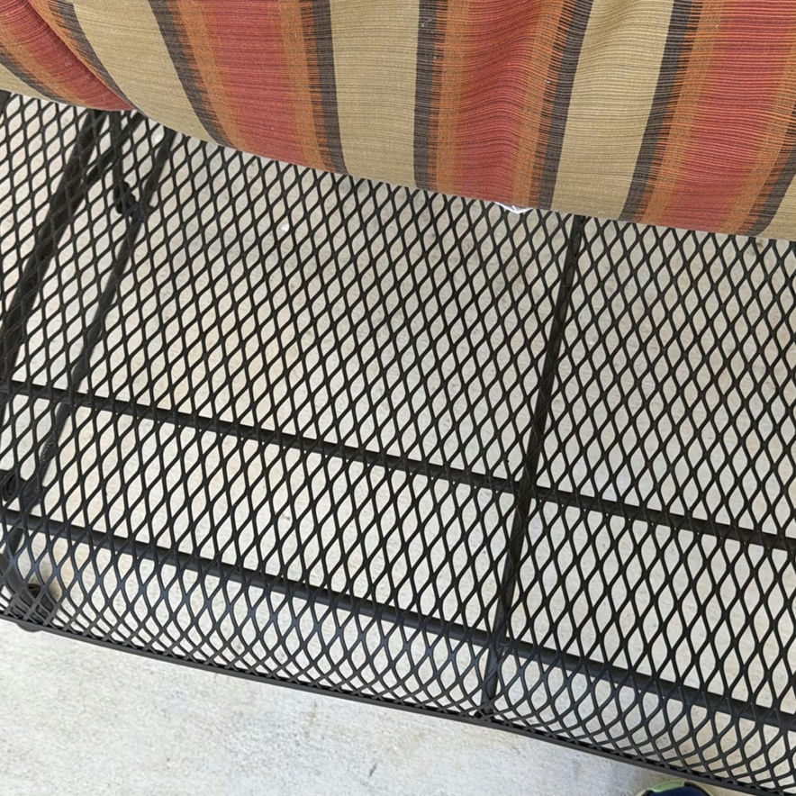 Wrought Iron Outdoor Bench with Cushions - image 2 of 5