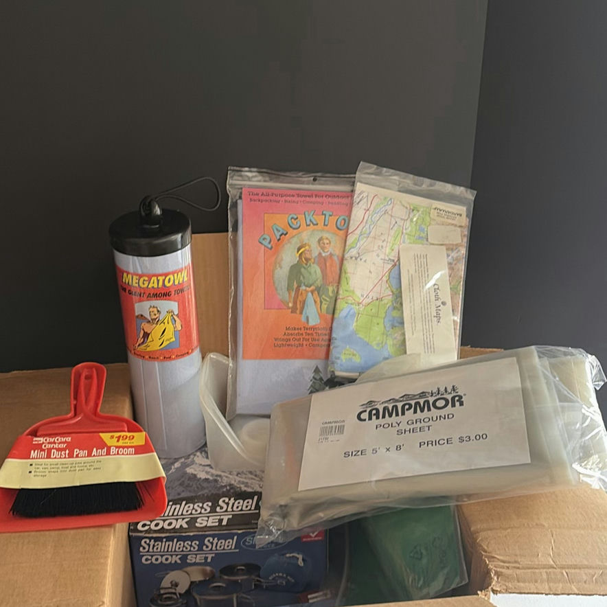 Assorted Camping and Outdoor Gear with Cook Set, Towels, and Pocket Knife - image 3 of 5