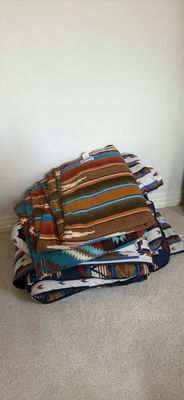 Southwestern patterned twin blankets - Image 1 of 5