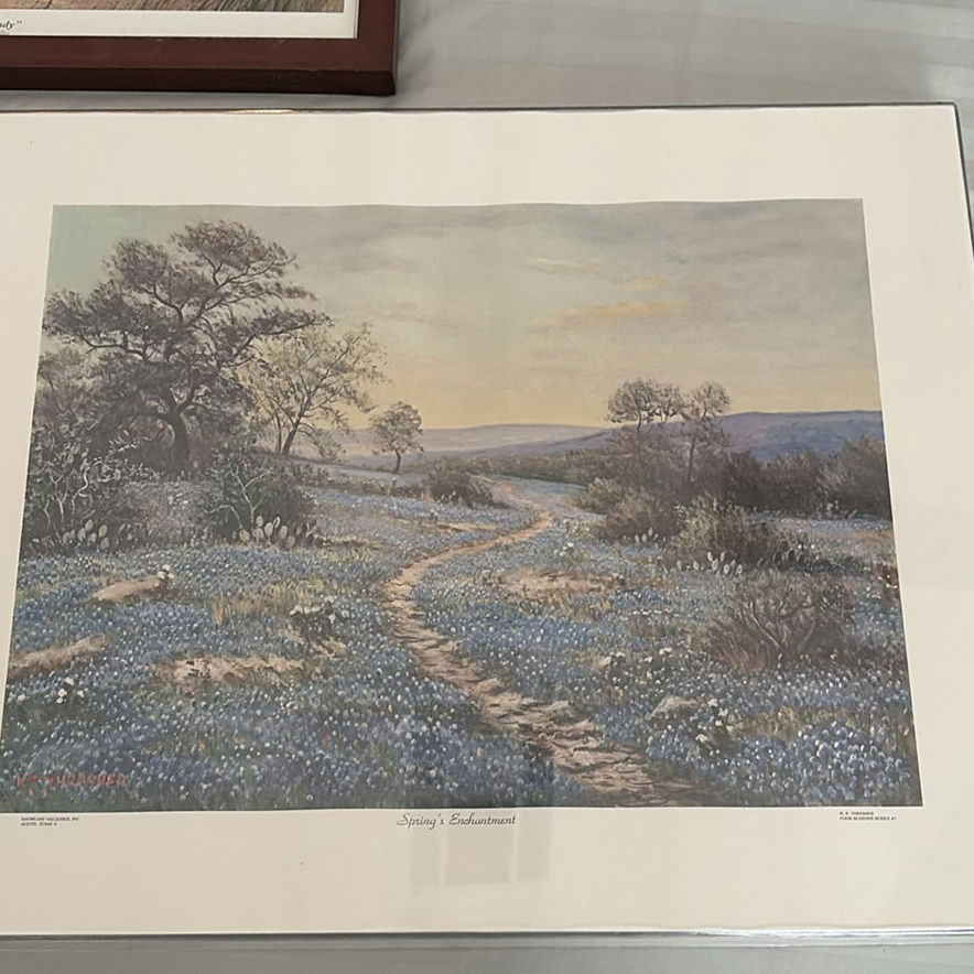 Three Framed Art Prints Including Landscape, Figurative, and Austin Map - image 2 of 5