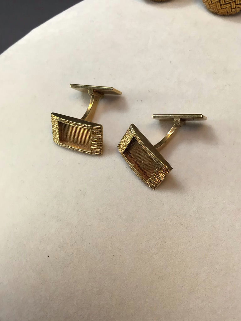 Vintage 14K / 18K Cufflinks (8+dwt, 9+dwt) - image 5 of 11