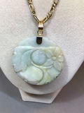 14K Yellow Gold & Jade Necklace (19+dwt) - thumbnail 2 of 9