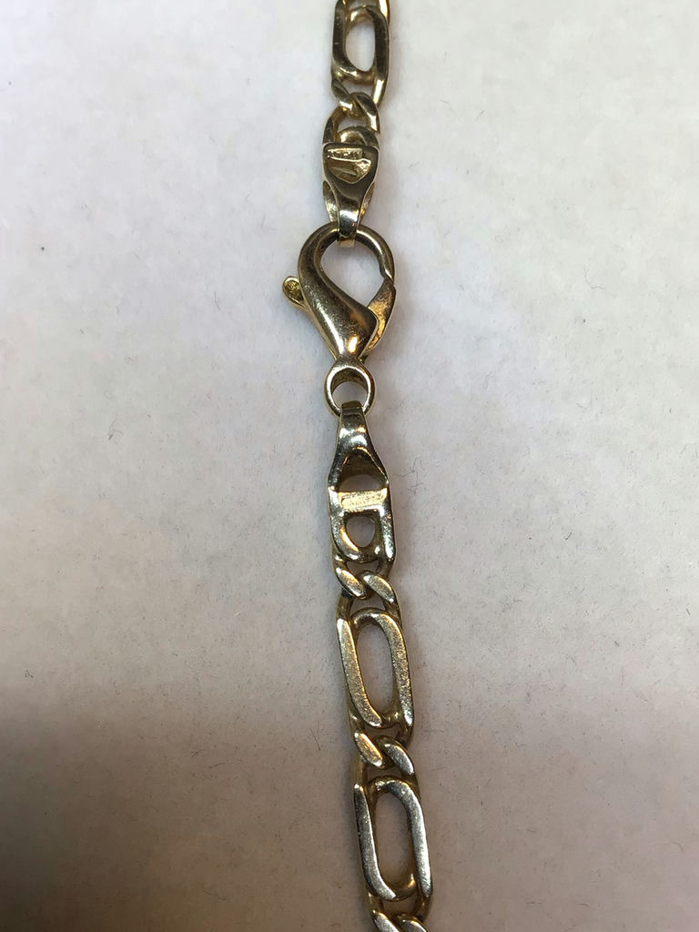 14K Yellow Gold & Jade Necklace (19+dwt) - image 6 of 9