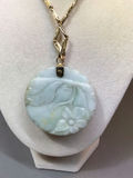 14K Yellow Gold & Jade Necklace (19+dwt) - thumbnail 3 of 9