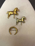 Antique 14K Yellow Gold Horse Pins (5+dwt) - thumbnail 1 of 10