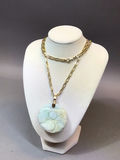 14K Yellow Gold & Jade Necklace (19+dwt) - thumbnail 1 of 9