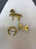 Antique 14K Yellow Gold Horse Pins (5+dwt) - thumbnail 2 of 10