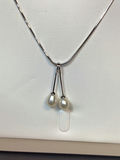 14K White Gold & Pearls Necklace (4+dwt) - thumbnail 2 of 8