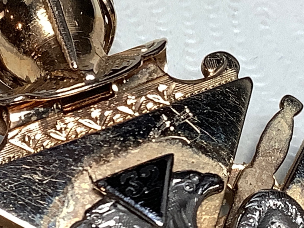 Gold & Onyx Knights Templar Pendant - image 7 of 10
