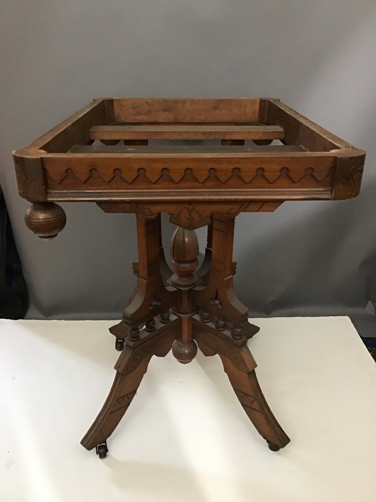 Antique Marble Top Occasional Table - image 2 of 8