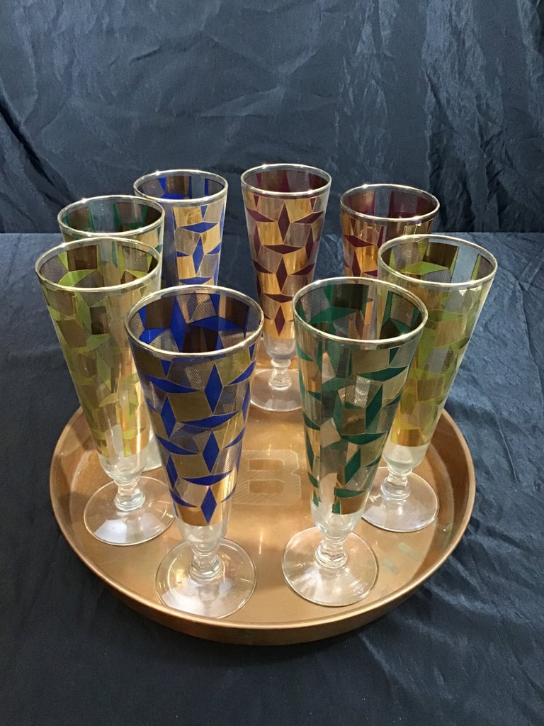 MCM Pilsner Set with Copper Tray - image 1 of 6