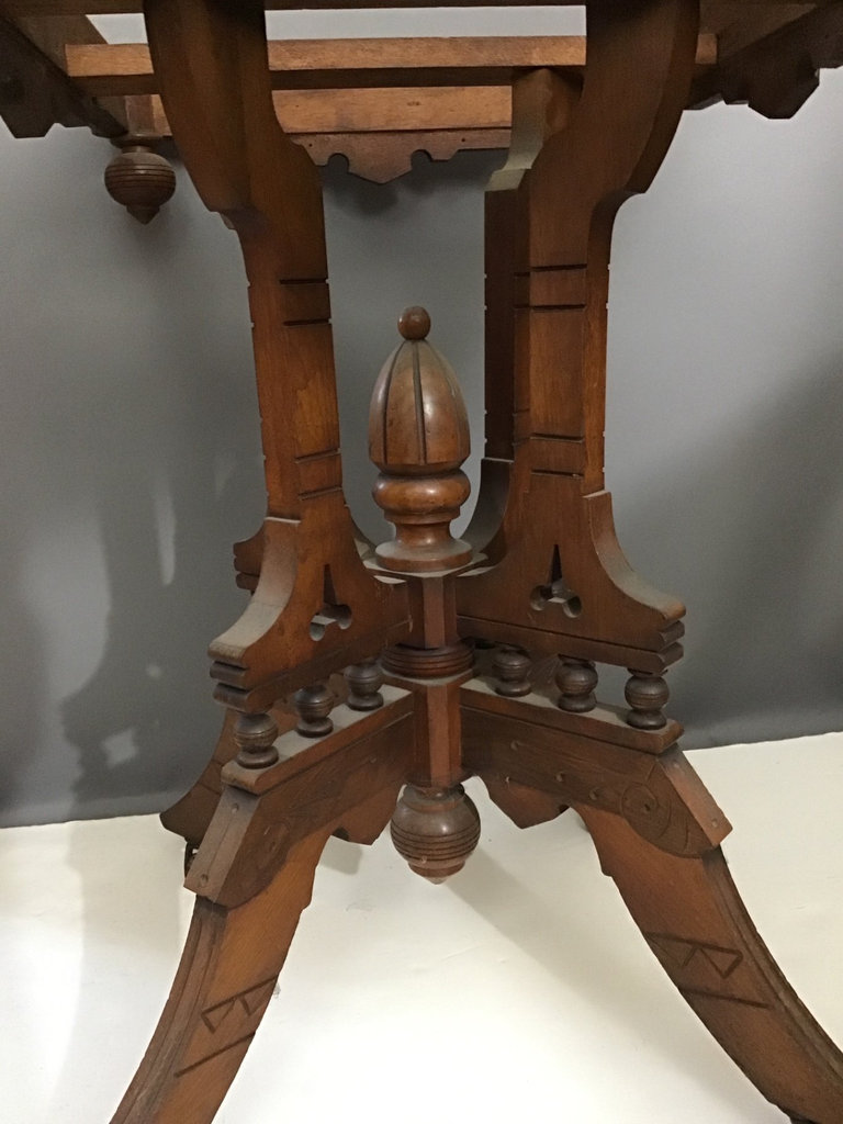 Antique Marble Top Occasional Table - image 4 of 8