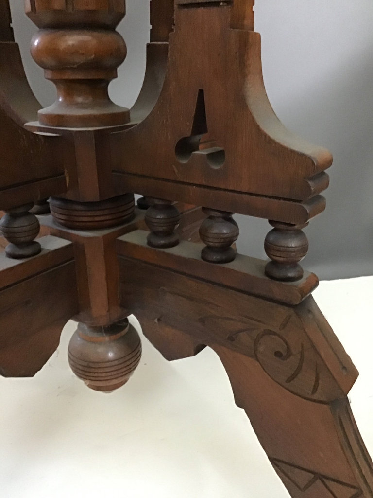 Antique Marble Top Occasional Table - image 5 of 8