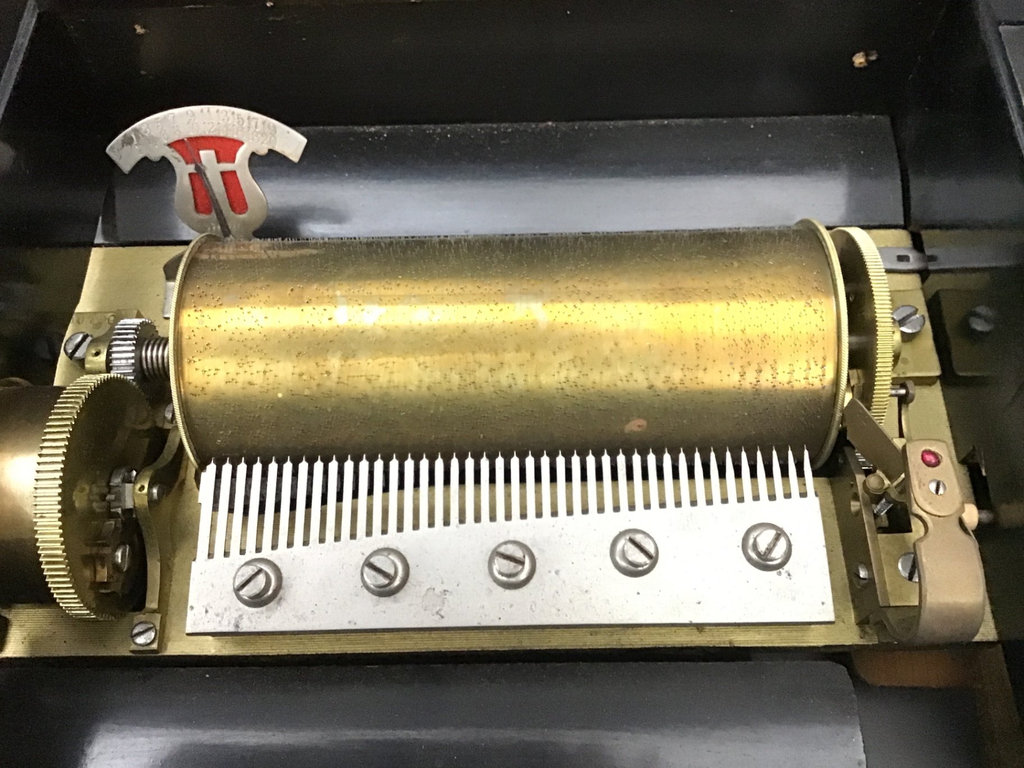 Vintage Cylinder Music Playing Box - image 4 of 8