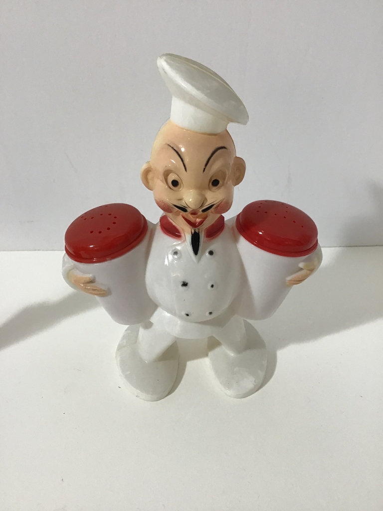 Milk Glass and Plastic Salt & Pepper Shakers - image 1 of 4