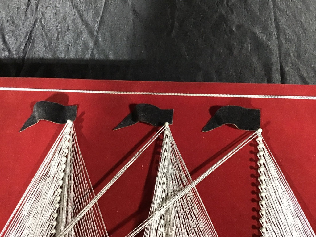String and Wood Sailboat 3d Art - image 3 of 4