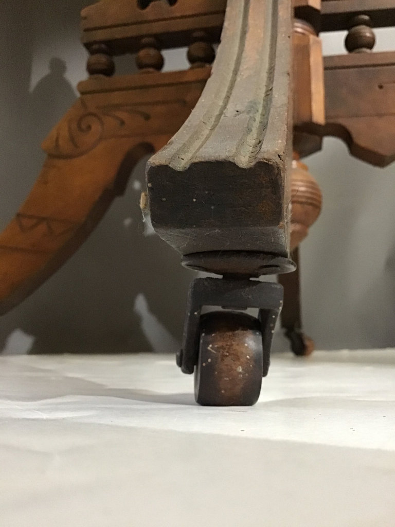 Antique Marble Top Occasional Table - image 7 of 8