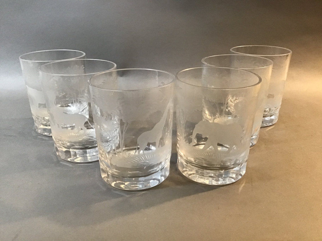 Queen Lace Crystal Double Old Fashioned Safari Glasses - image 1 of 8
