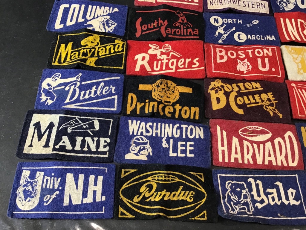 1950s Mini Felt Baseball / Football / Prison Pennants - image 5 of 8