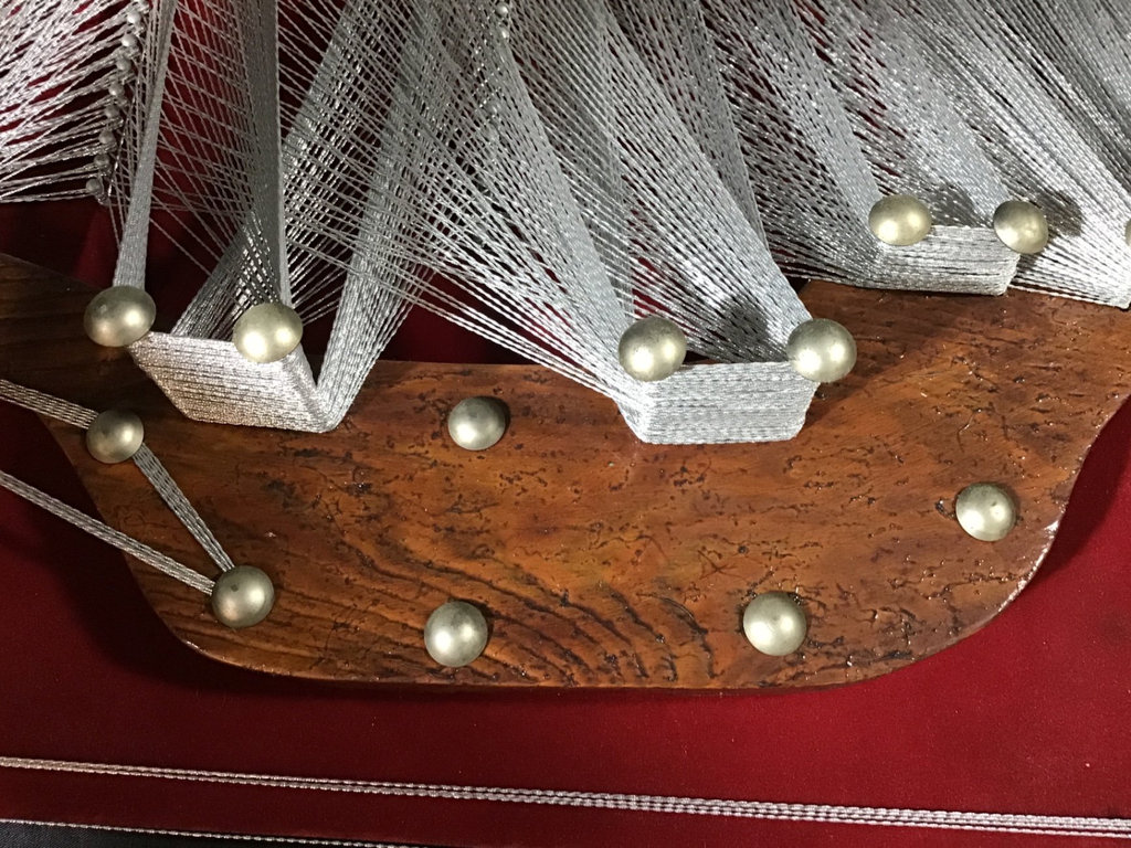 String and Wood Sailboat 3d Art - image 2 of 4