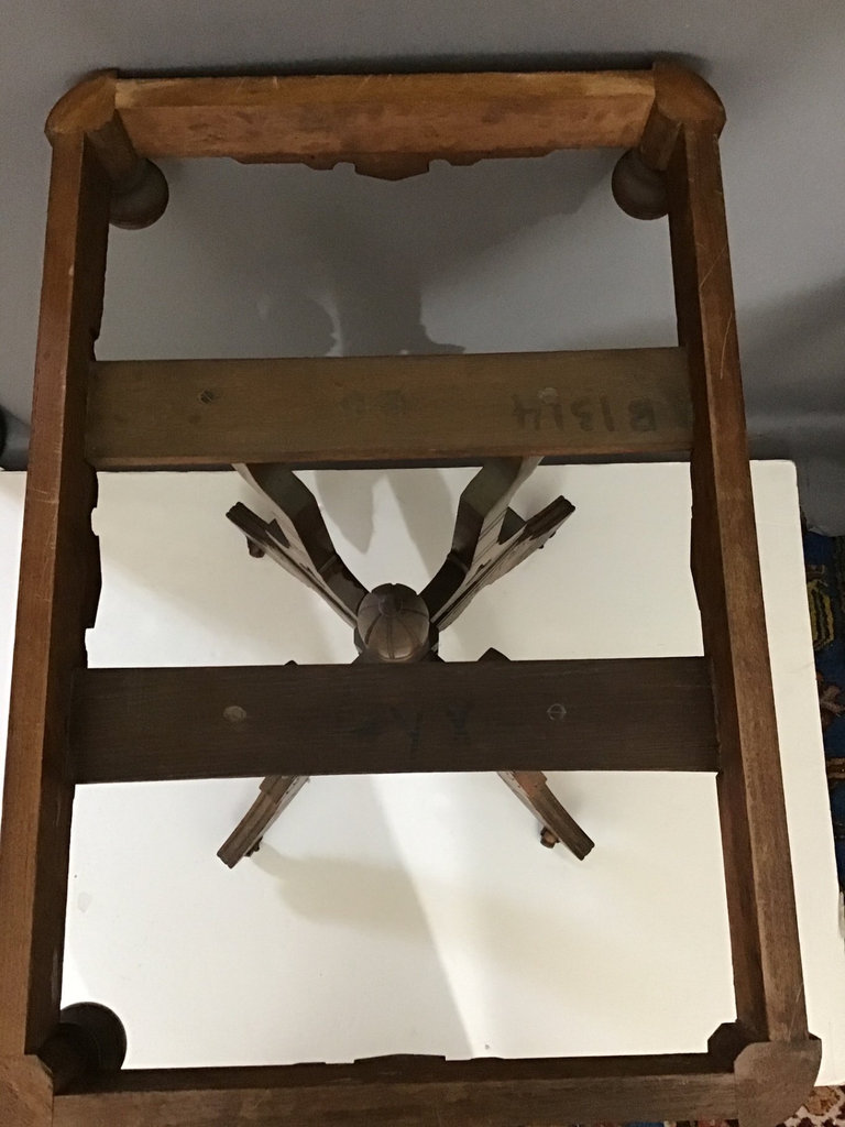 Antique Marble Top Occasional Table - image 8 of 8