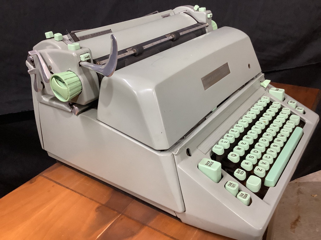 Hermes Typewriter and Desk - image 1 of 7