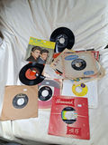 Collection of THIRTY Vintage 45 RPM Vinyl Records and Sleeves - thumbnail 1 of 6