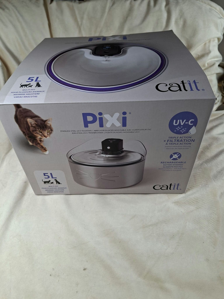 Catit Pixi 5L Stainless Steel UV-C Cat Water Fountain - image 2 of 7