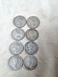 Eight CANADIAN SILVER QUARTERS from The 50s ($2 In Face Value) - thumbnail 4 of 6