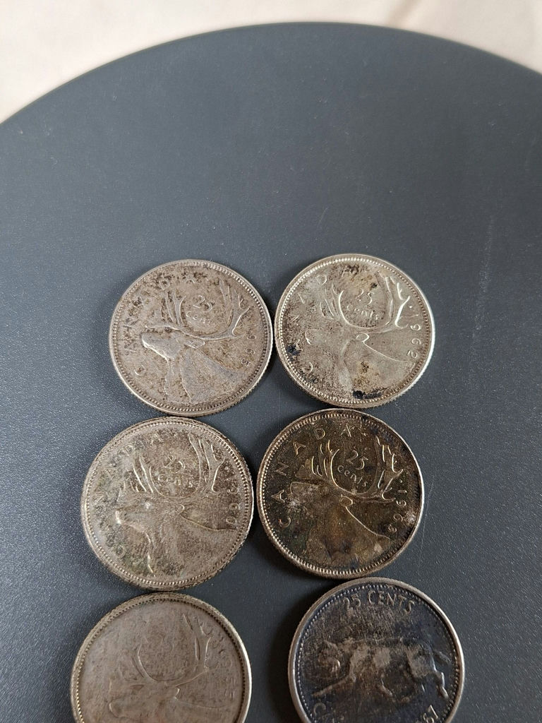 Collection of  Eight Canadian 25 Cent Coins, SILVER ($2 FACE VALUE) - image 4 of 7