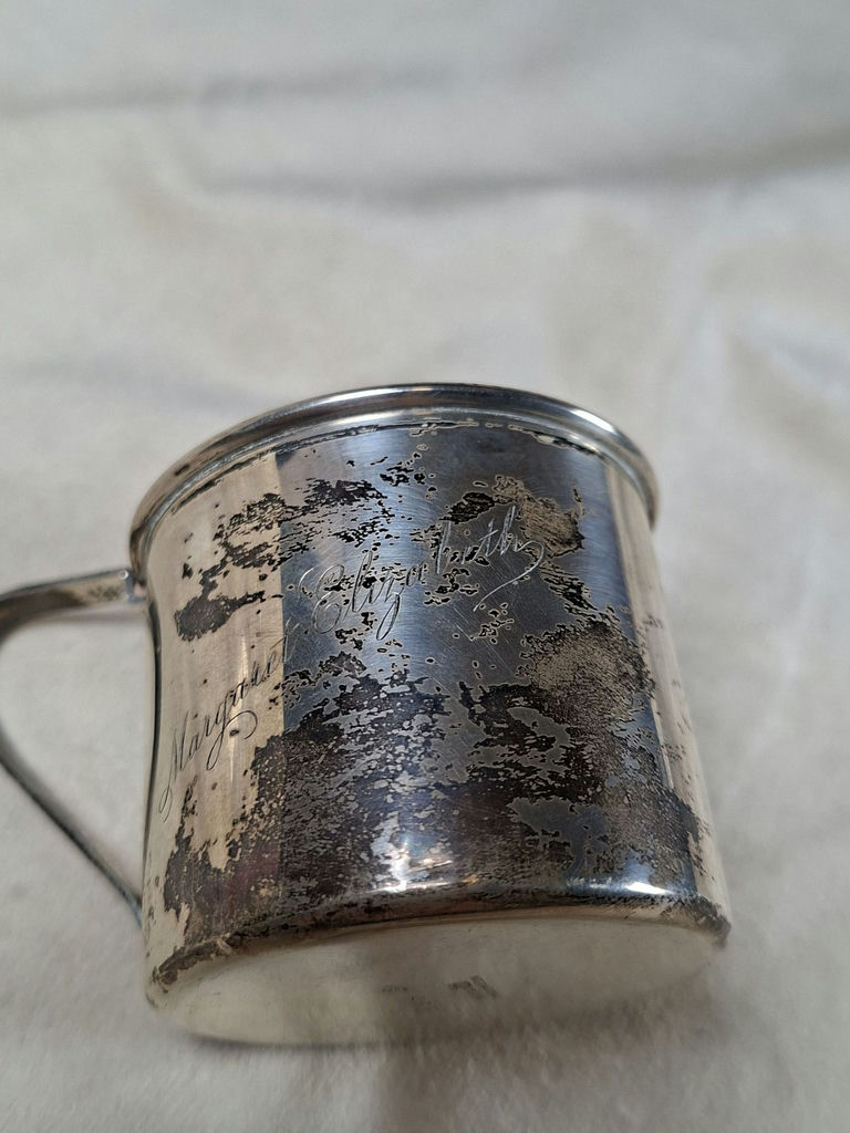 Antique Sterling Silver Cup, 80 GRAMS, .925 - image 4 of 6