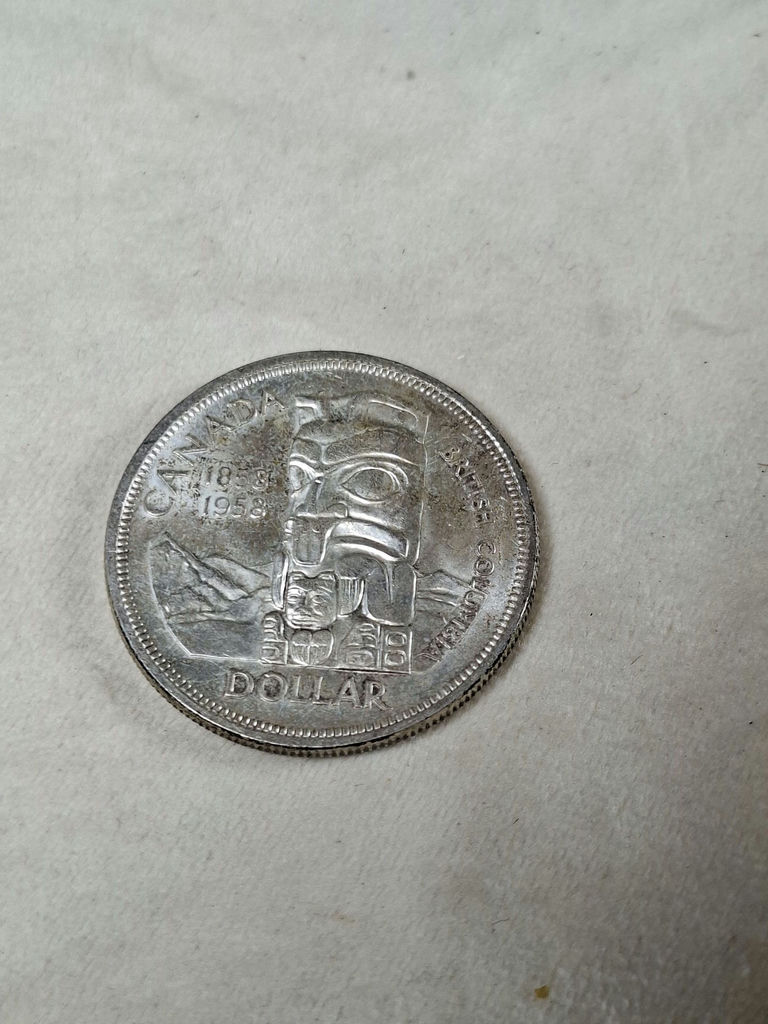 1958 Canada Silver Dollar Coin, 23.33 Grams, 80% Silver - image 2 of 3