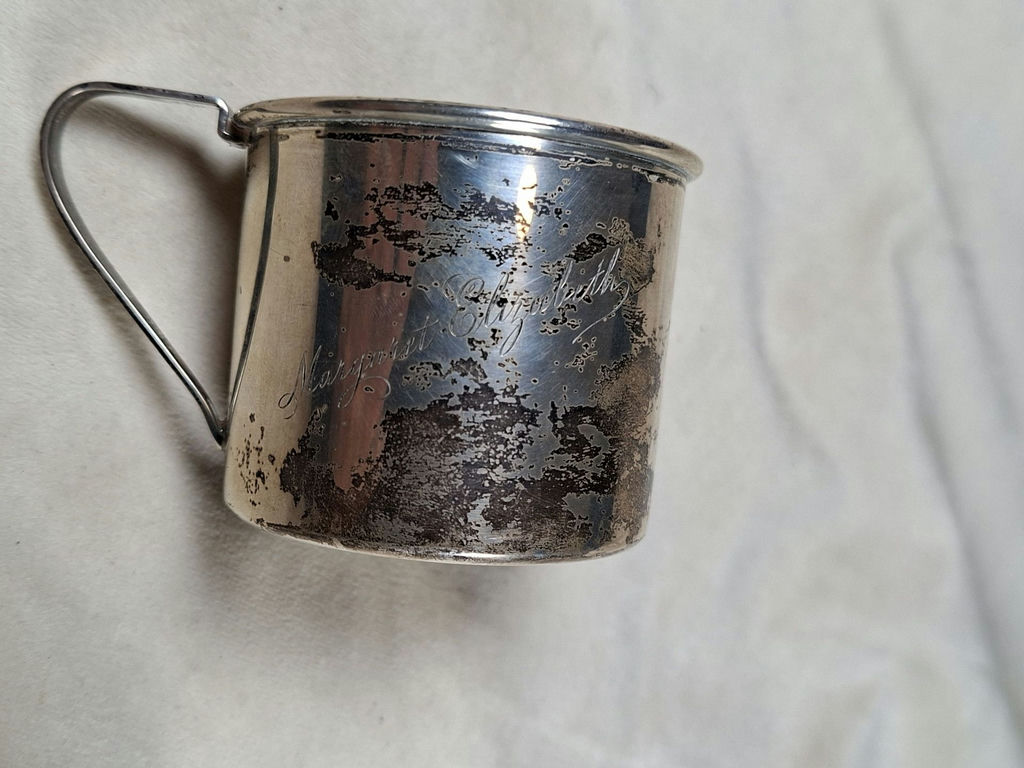 Antique Sterling Silver Cup, 80 GRAMS, .925 - image 3 of 6