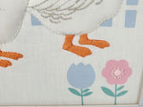 Vintage Country Style Fabric Puffy Applique White Geese Framed Wall Art - thumbnail 6 of 10