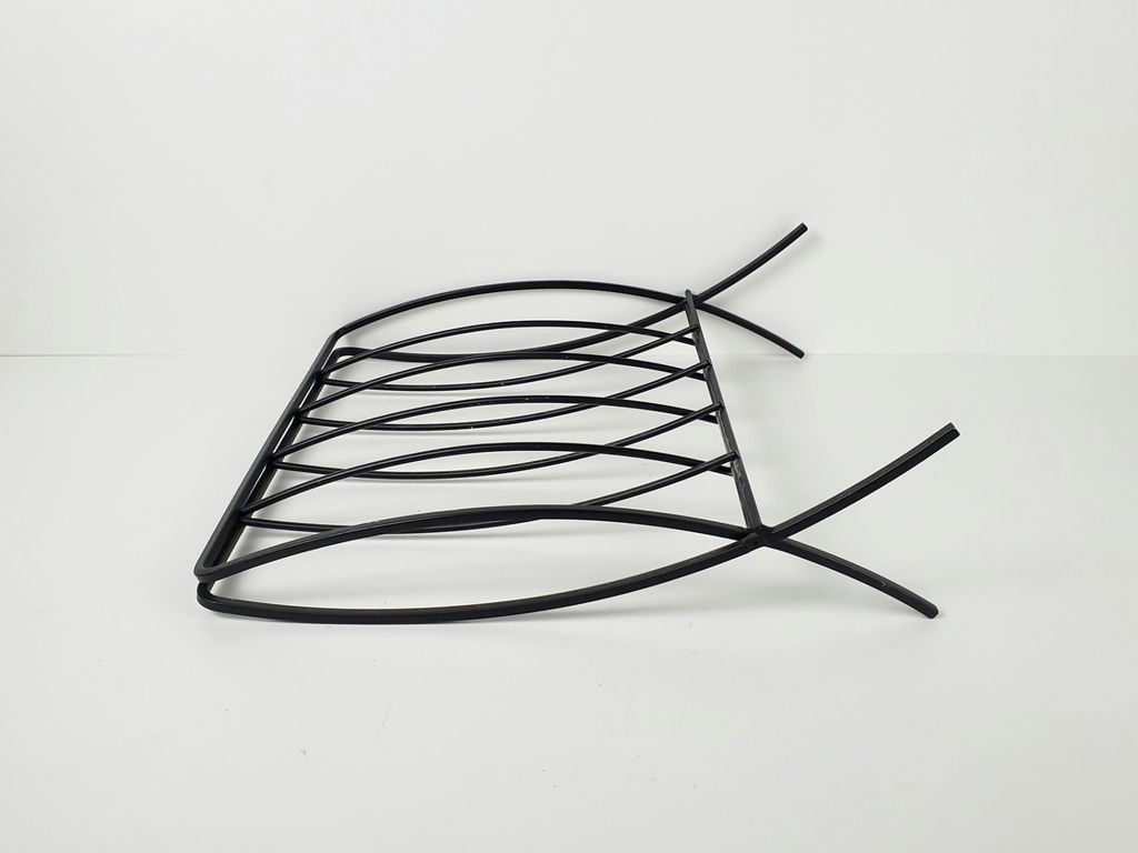 Matte Black Wire Geometric Foldable Magazine Rack - image 5 of 7