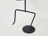 Vintage Memphis Postmodern Black Metal Stick Figure Taper Candle Holder - thumbnail 3 of 7