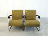 Pair of Vintage Mid-Century Bauhaus Tubular Chrome Lounge Chairs - Pair B - thumbnail 13 of 16