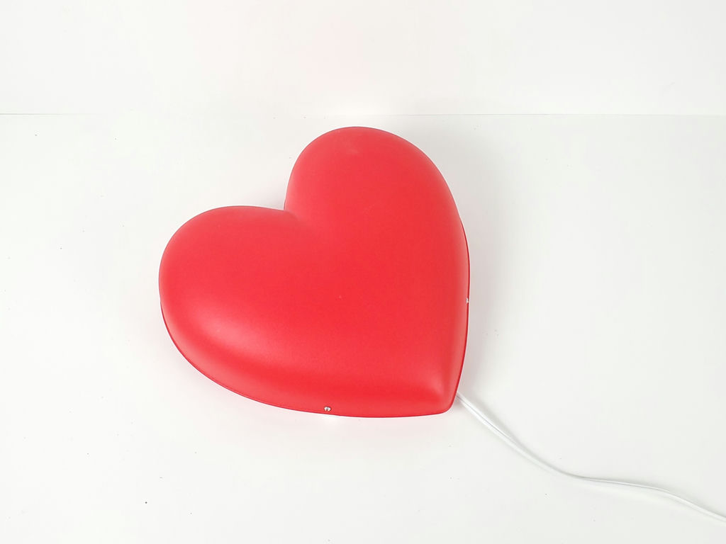 Vintage IKEA Smila Hjarta Red Heart Wall Lamp Sconce Made In Sweden - image 1 of 9