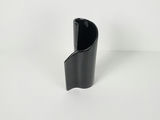 Modernist Black Ceramic Folded Wave Sculptural Ikebana Bud Vase - thumbnail 2 of 9