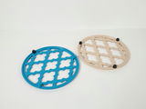 Vintage Home Basics Moroccan Lattice Cast Iron Trivets - Pair - thumbnail 5 of 8