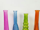 Vintage Mid-Century Colorful Geometric Glass Bud Vases - Set of 4 - thumbnail 3 of 8