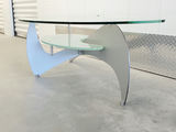 Vintage Mid-Century Modern Biomorphic Glass Kidney Coffee Table - thumbnail 8 of 16